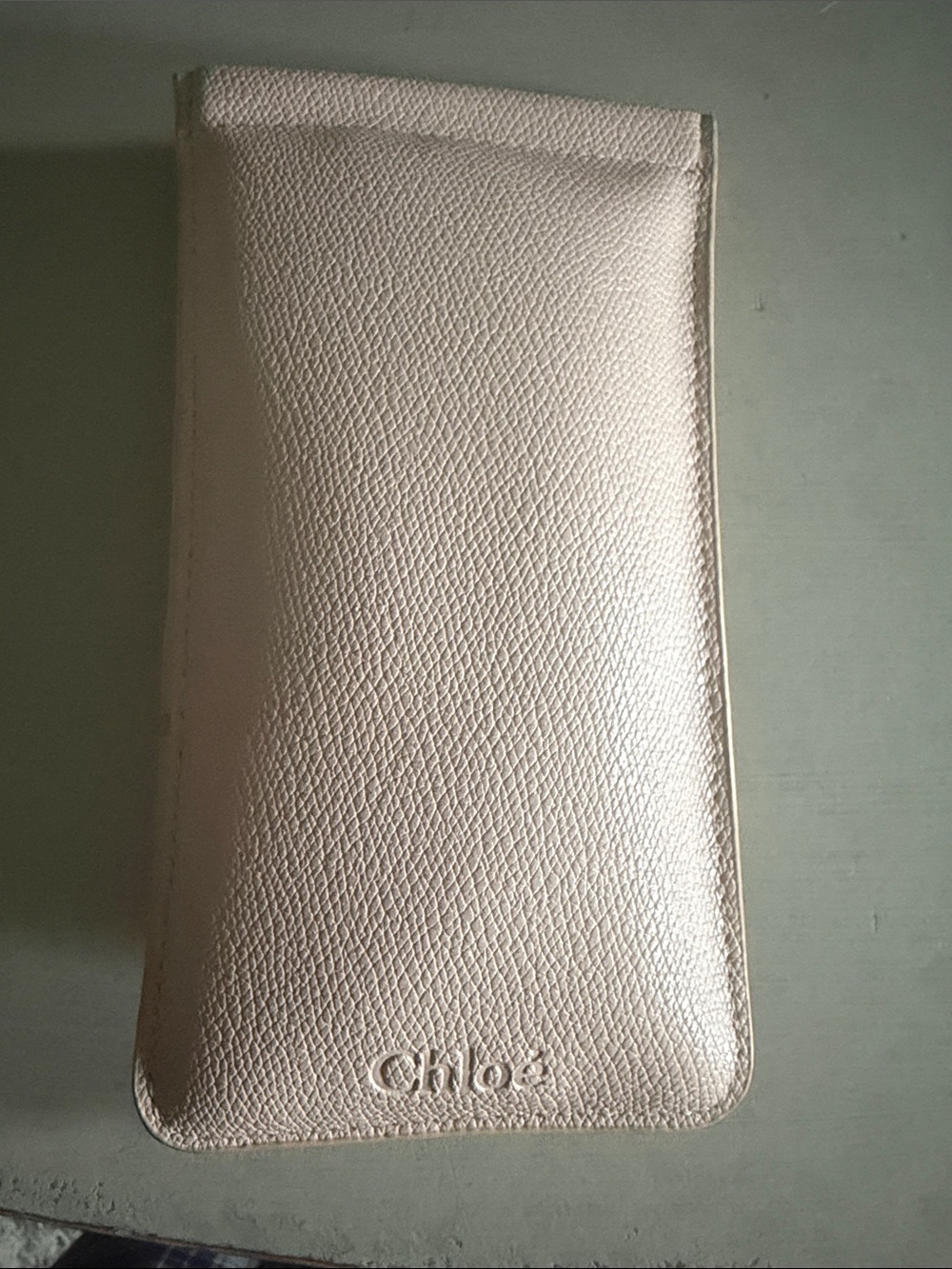 Pink Leather Eyewear Sleeve